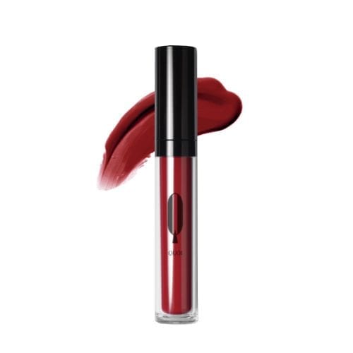 Image of a dark red liquid lipstick
