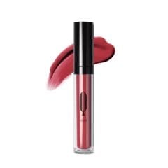 Image of a bright red liquid lipstick