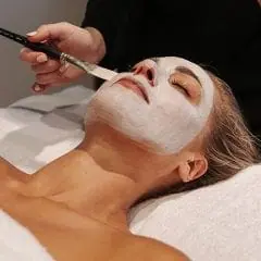 woman having a facial in christchurch nz