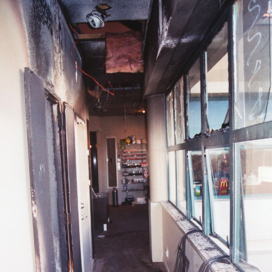 The fire that nearly destroyed Nicola Quinn Beauty & Day Spa – 2004
