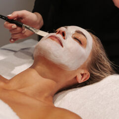 woman having a facial in christchurch nz